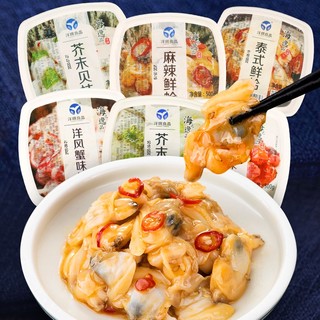 PLUS会员：洋琪食品 YANGQIFOODS）芥末章鱼海螺片 芥末章鱼 麻辣鲜蛤等海鲜罐头下饭菜 麻辣鲜蛤 500g