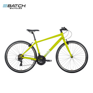 Batch 百琦 Fitness 铝合金城市平把公路自行车成人单车 柠檬黄 S码 适合身高1.6-1.76m 21速 3*7