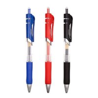 智美雅 K35按动中性笔0.5mm水笔黑笔红笔办公 8黑+1蓝+1红（共10支）