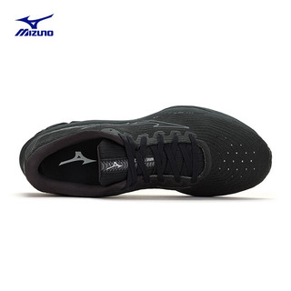 美津浓（MIZUNO）男女鞋运动跑步鞋 大V透气耐磨回弹缓震慢跑鞋 RIDER 26 SSW/52/黑色 42.5