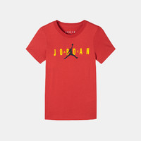AIR JORDAN AJ男童运动休闲短袖T恤棉t乔丹红小童中大童装耐克T恤