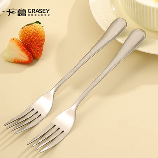 GRASEY 广意 不锈钢叉子餐具套装家用餐叉西餐主餐叉水果沙拉牛排叉 GY7844
