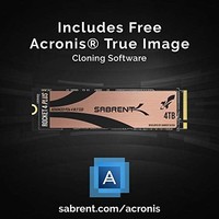 SABRENT 4TB Rocket 4 Plus NVMe 4.0 Gen4 PCIe M.2 内置固态硬盘，优质的性能，R/W 7100/6600MB/s