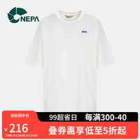 NEPA 耐葩户外2023春夏新品女士宽松版型中长款短袖圆领T恤7J45362 米白 160/84A