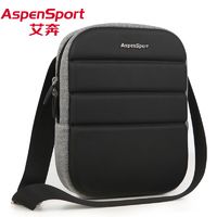 AspenSport 艾奔 新款简约单肩包斜跨包商务小包出差斜跨男包通勤包