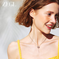 ZENGLIU ZEGL设计师925银蝴蝶流苏项链女款轻奢小众2023年新款爆款锁骨链