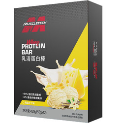 MUSCLETECH 肌肉科技 营养代餐健身增肌 蛋白棒12支420g（10.26过期）