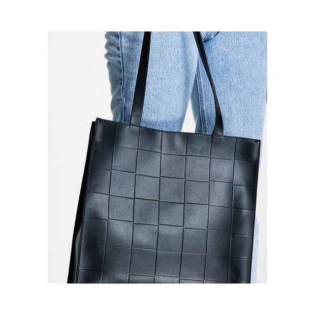 asos 香港直邮潮奢 ASOS 女士DESIGN tote bag 托特包(black weave)