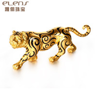 elens 雅俪珠宝 古法黄金生肖虎手把件男士999足金老虎家居摆件 约55克多退少补 1-15工作日发货