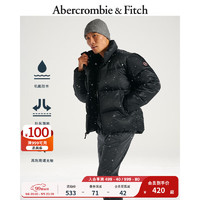 ABERCROMBIE & FITCH男装 美式加厚防风抗水半高领棉服夹克外套321990-1 黑色 XL (180/116A)