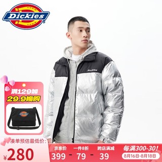 Dickies 帝客 羽绒服 男士冬季保暖上衣休闲羽绒服9919 银色 M