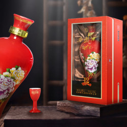 西凤酒 国花瓷 凤香型白酒 国色天香12年陈酿45度500ml/单瓶装