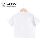 88VIP：SNOOPY 史努比 男童短袖T恤夏装儿童衣服2022夏季新款纯棉白色童装