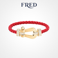 FRED 斐登 FORCE 10系列 0J0012-6B1168 几何18K黄金钻石手绳 1.58克拉 14cm 红色