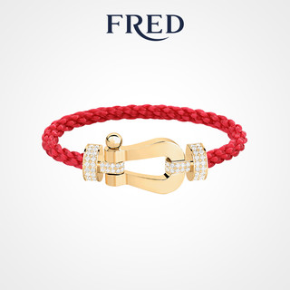 FRED 斐登 FORCE 10系列 0J0012-6B1168 几何18K黄金钻石手绳 1.58克拉 18cm 红色