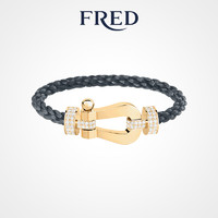 FRED 斐登 FORCE 10系列 0J0012-6B1186 几何18K黄金钻石手绳 1.58克拉 16cm 风暴灰色