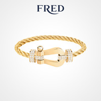 FRED 斐登 FORCE 10系列 0J0012-6B1119 几何18K黄金钻石手绳 1.58克拉 16cm 金色