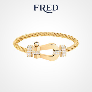 FRED 斐登 FORCE 10系列 0J0012-6B1119 几何18K黄金钻石手绳 1.58克拉 16cm 金色