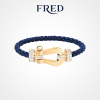 FRED 斐登 FORCE 10系列 0J0012-6B1169 几何18K黄金钻石手绳 1.58克拉 15cm 海军蓝色