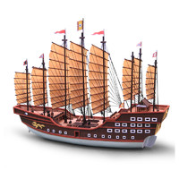 一本正经小木匠 郑和宝船  古战船模型