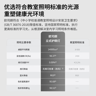 OSRAM 欧司朗 大路灯护眼台灯学习全光谱落地式台灯立式类太阳光儿童灯70瓦TM01