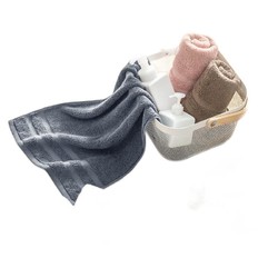 京东京造 毛巾 2条装 粉+灰
