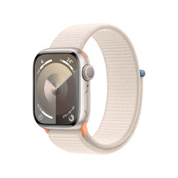 Apple 蘋果 Watch Series 9 智能手表 GPS款 45mm 星光色 回環式運動表帶