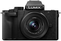 Panasonic 松下 LUMIX G100 4k 带12-32毫米镜头,5轴混合 I.S,4K 24p 30p 视频,DC-G100KK (黑色)