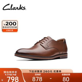 Clarks 其乐 男士商务正装鞋 261613997 深棕褐色 42