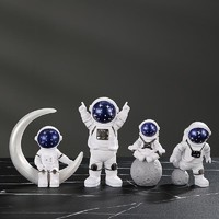 移动端：居物谣 宇航员摆件小太空人模型书房摆件生日礼物 星空蓝四件