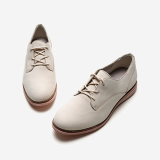 COLE HAAN 歌涵 colehaan  歌涵 女鞋牛津鞋 秋冬英伦风休闲皮鞋 米色