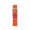 Apple Watch Hermès - 41 毫米 Orange/Rose Mexico 橙配墨西哥粉色 Twill Jump Single Tour 表带