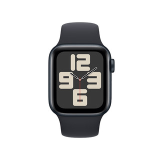 Apple 苹果 Watch SE 2023款 智能手表 GPS版 44mm 午夜色 橡胶表带 M/L