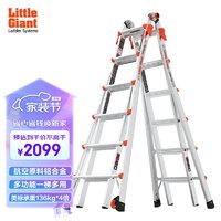 Little Giant 雷都捷特 LittleGiant） 家用/工程梯子加厚铝合金伸缩人字梯直梯折叠多功能梯15426-001