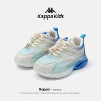 Kappa 卡帕 Kids卡帕儿童鞋老爹鞋女童2023秋季软底防滑女孩运动休闲鞋 蓝色|单鞋|四季可穿 29码 内长18.8适合脚长17.8