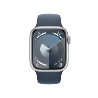 Apple 苹果 Watch Series 9 智能手表 GPS款 41mm 风暴蓝色 橡胶表带 S/M