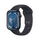 限地区：Apple 苹果 Watch Series 9 智能手表 GPS款 45mm 午夜色 橡胶表带 M/L
