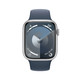 Apple 苹果 Watch Series 9 智能手表 GPS款 45mm 风暴蓝色 橡胶表带 S/M
