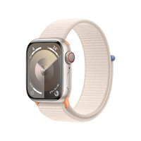Apple 蘋果 Watch Series 9 智能手表 GPS+蜂窩網絡款 41mm 星光色鋁金屬表殼 星光色回環式運動表帶