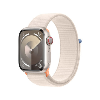 Apple 苹果 Watch Series 9 智能手表 GPS+蜂窝网络款 41mm 星光色铝金属表壳 星光色回环式运动表带