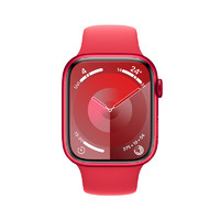 Apple 苹果 Watch Series 9 智能手表 GPS+蜂窝网络款 45mm 红色铝金属表壳 红色橡胶表带 S/M
