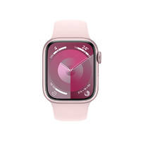 Apple 苹果 Watch Series 9 智能手表 GPS+蜂窝网络款 41mm 粉色铝金属表壳 粉色橡胶表带 M/L