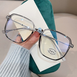 erilles大框tr素颜眼镜透明灰161升级防蓝光镜片