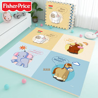 Fisher-Price 爬行墊嬰兒寶寶爬爬墊拼接墊防滑泡沫地墊農場4片六一兒童節禮物