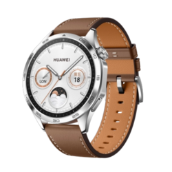 HUAWEI 华为 WATCH GT4 智能手表 46mm 山茶棕 真皮表带