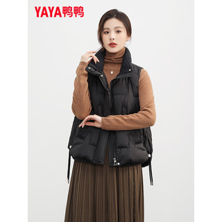 YAYA 鸭鸭羽绒服 羽绒马甲女短款2023年新款冬季韩版时尚小个子加厚立领设计马夹