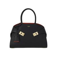 Salvatore Ferragamo 菲拉格慕 HUG系列 女士牛皮手提包 767814 红色内里款 黑色 小号