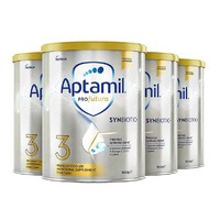 Aptamil 爱他美 白金升级版加量DHA叶黄素配方奶粉 3段 900g 4罐装