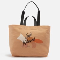 Café Kitsuné 咖啡徽标刺绣帆布托特包