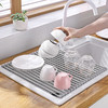 厨房水槽沥水架水池碗碟收纳置物架可折叠碗盘架沥水篮厨房置物架